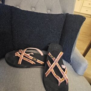 Teva Women's Black and Multicolor Sandals